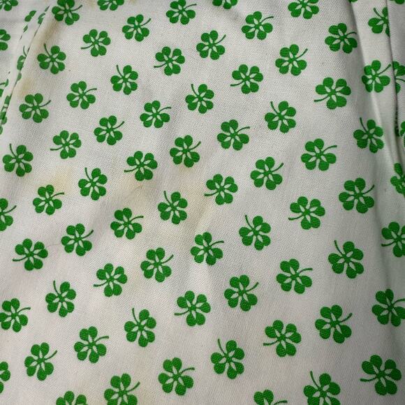 Vtg Cinderella Shamrock Green Blouse White Wide Leg Pants Girls Small Outfit Set - Picture 9 of 10